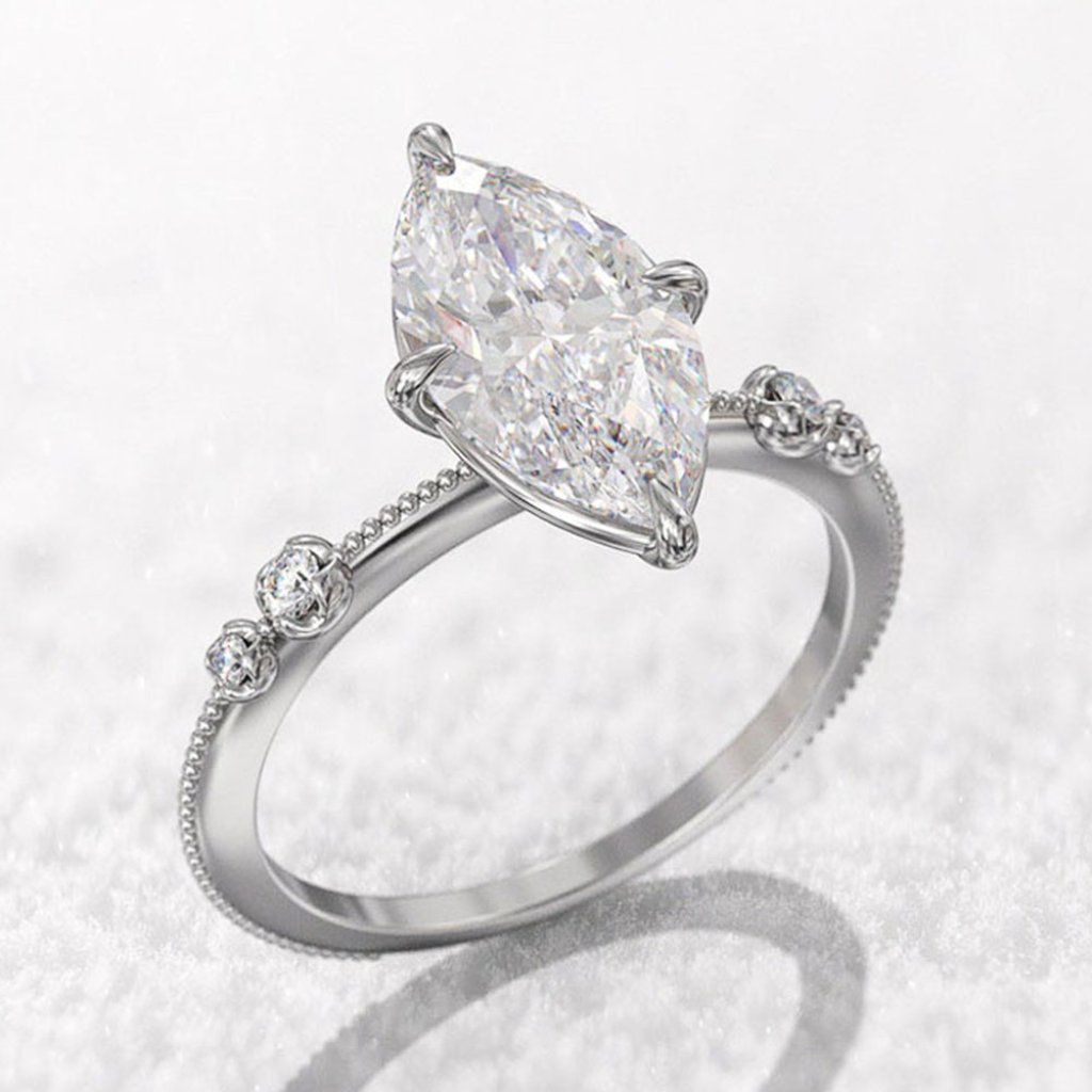 Exclusive 3a Marquise Cut Cubic Zirconia Ring For Women Fb16fa1061